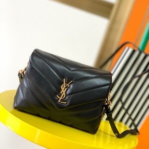 Yves Saint Laurent Black Leather Crossbody Bag
